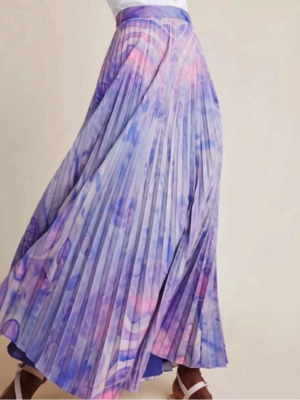 Siddhartha Bansal Tie Dye Lavender Maxi Skirt